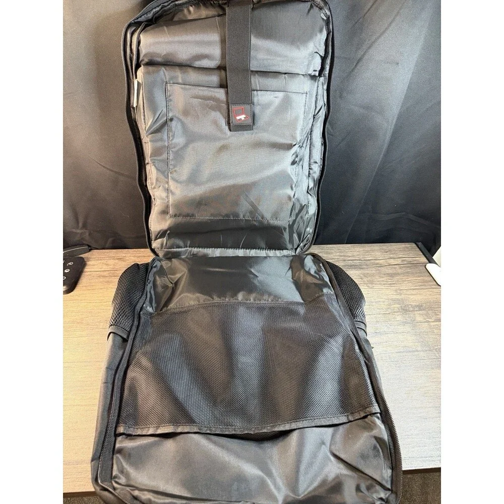 NWT Black SDYSM Travel Backpack w/ Laptop Pocket, Luggage Strap, Padded Straps